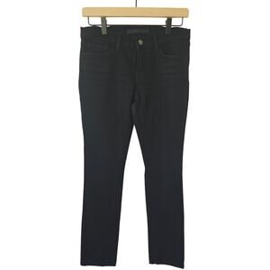 J Brand Jett Jeans Size 27 Black High Rise Skinny Pencil Leg Stretch Denim